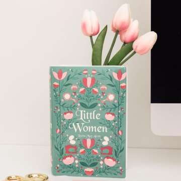 Steel Mill & Co Book-Shaped Decorative Vase for Decor