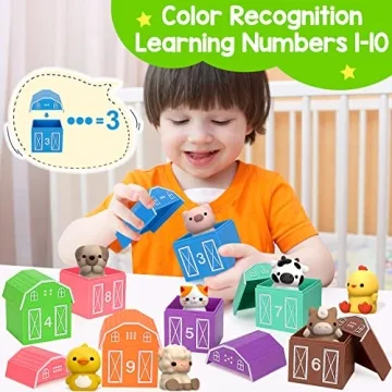 Educational Farm Animals Toy Set for Toddlers Learning