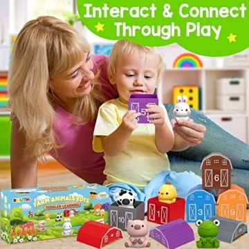 Educational Farm Animals Toy Set for Toddlers Learning