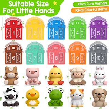 Educational Farm Animals Toy Set for Toddlers Learning