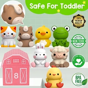 Educational Farm Animals Toy Set for Toddlers Learning