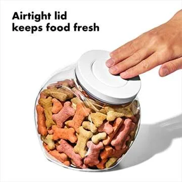 OXO Good Grips Pet POP Container – 3.0 Qt/2.8 L | Ideal for up to 2lbs of treats | Airtight Dog and Cat Food Storage Container | BPA Free