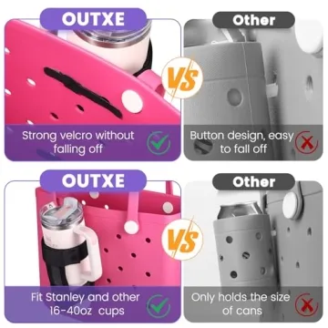 OUTXE Adjustable Cup Holder for Bogg Bag & Stanley Bottles