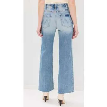 MOTHER Women's The Hustler Roller Fray Jeans, I Confess, Blue, 29