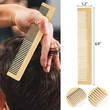 Bamboo Hair Brush 6 Sticks Bamboo Brush Wooden Hair Brush for Enhance Shine Massage the Scalp and Improve Tangles