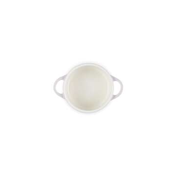 Le Creuset Stoneware Mini Round Cocotte, 8oz., Shallot with Gold Heart Knob