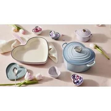 Le Creuset Stoneware Mini Round Cocotte, 8oz., Shallot with Gold Heart Knob