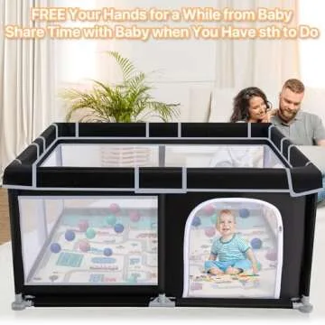 Durable Baby Playpen with Mat for Kids Activity Center