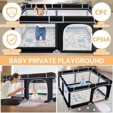 Durable Baby Playpen with Mat for Kids Activity Center
