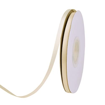 Ribest Ivory Satin Ribbon 50 Yards for Gift Wrapping