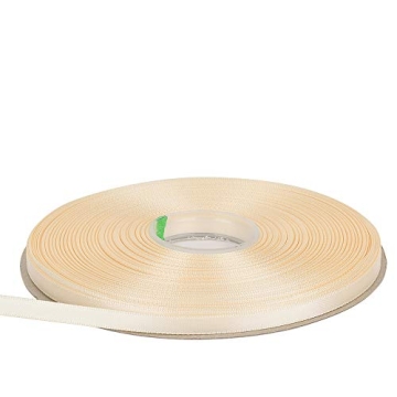 Ribest Ivory Satin Ribbon 50 Yards for Gift Wrapping