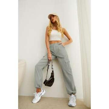 High Waisted Women's Cargo Pants for Stylish Comfort