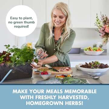 Indoor Herb Garden Kit - Grow Fresh Basil, Parsley & More