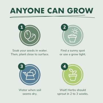 Indoor Herb Garden Kit - Grow Fresh Basil, Parsley & More