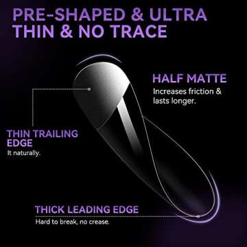 Gelike ec Short Almond False Nail Tip Kit, Soft Gel Full Cover Press on Nail Tips, Clear Gelly Tips Pre-Buff PMMA,12 Sizes- 120PCS