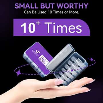 Gelike ec Short Almond False Nail Tip Kit, Soft Gel Full Cover Press on Nail Tips, Clear Gelly Tips Pre-Buff PMMA,12 Sizes- 120PCS