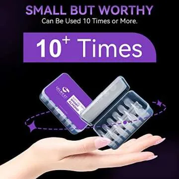 Gelike ec Short Almond False Nail Tip Kit, Soft Gel Full Cover Press on Nail Tips, Clear Gelly Tips Pre-Buff PMMA,12 Sizes- 120PCS