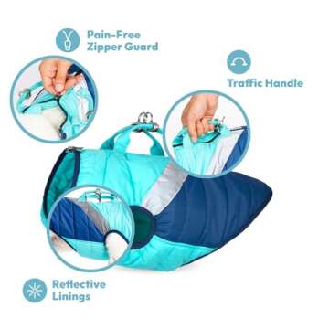 Gooby Mountaineer Dog Jacket - Quantum Blue, X-Small - Warm & Durable