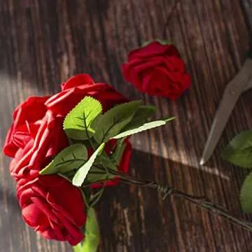 BeautifulLife Velvet Floral Arrangement Roses for Events and Decor