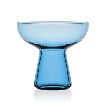 Mikasa Phoebe Margarita Glass Set of 4 Blue Stylish Drinkware