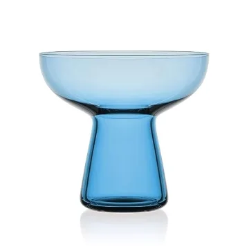 Mikasa Phoebe Margarita Glass Set of 4 Blue Stylish Drinkware
