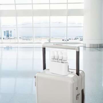 Skycase Travel Bottles, Travel Size Toiletries - Leak Proof Refillable Tsa Approved Travel Bottles, 4 in 1 Travel Containers with Labels Airplane Accessories Kits for Lotion Liquid (Grey)