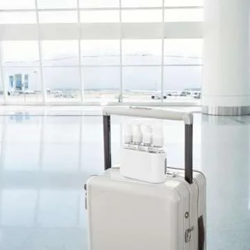 Skycase Travel Bottles, Travel Size Toiletries - Leak Proof Refillable Tsa Approved Travel Bottles, 4 in 1 Travel Containers with Labels Airplane Accessories Kits for Lotion Liquid (Grey)