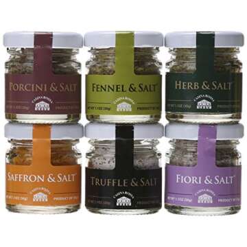 Casina Rossa Gourmet Sea Salt Gift Pack - 6 x 1.1 oz. Jars