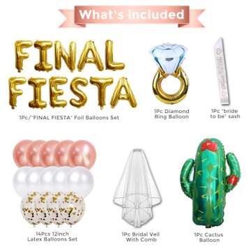 Final Fiesta Bachelorette Party Decorations – Complete Bridal Shower Kit and Balloon Decor