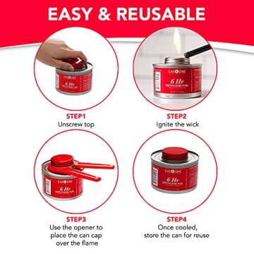 Gas One 6-Pack Chafing Fuel - 6 Hour Food Warmer