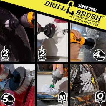 Drill Brush – Ultimate Car Wash Kit - Cleaning Supplies – Car Carpet - Truck Accessories - Wheel...