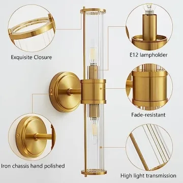 Stylish Linour Gold Wall Sconce Fixtures for Any Room