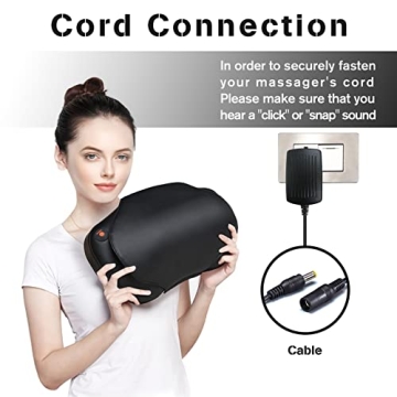 Shiatsu Neck and Back Massager with Heated Rollers for Pain Relief