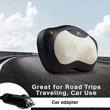 Shiatsu Neck and Back Massager with Heated Rollers for Pain Relief