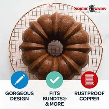 Nordic Ware Round Cooling Grid | Stunning 13-Inch Copper Rack