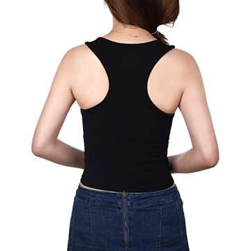 Boao 3 Pieces Crop Tops for Women, Workout Tops Basic Cropped Tank Tops Sleeveless Racerback Sports ...