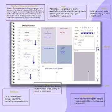 Entzuro Undated Daily Planner Notepad PDCA Planning,52 Sheets Tear Off,6.9" x 9.8", To Do List Notepad Hourly Schedule Planning Pad for Work Task College and Personal Organized