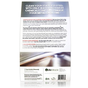 Nano Towels Stainless Steel Cleaner Eco-Friendly Reusable