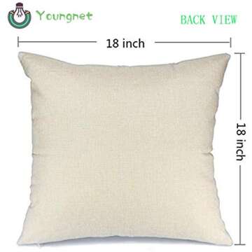 Youngnet Pack of 4 Spring Throw Pillow Cover Watercolor Flower Bicycle Decor Decorative Cushion Cases Floral Farmhouse Spring Decorations for Home 18x18 inch