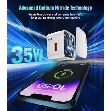 Retractable 35W Fast USB Wall Charger for iPhones and More