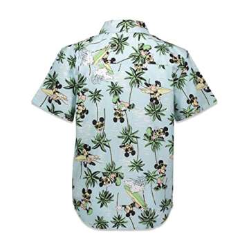 Disney Mickey Mouse Little Boys Hawaiian Button Down Dress Shirt 5-6