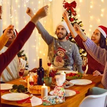 100 Pcs Christmas Cellophane Bags Winter Snowflake Holiday Treat Bags Snowflake Cookie Cellophane Bags With Ribbon for Winter Holiday Party Supplies(White Bag with Red Ribbon)