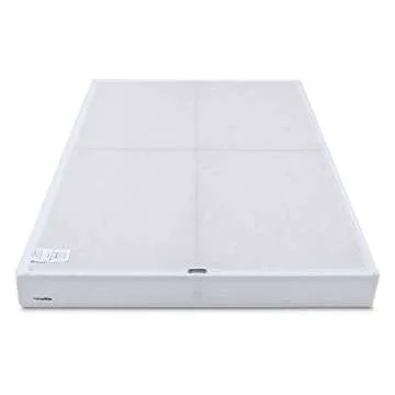 Amazon Basics Smart Box Spring Bed Base, 5-Inch Height Mattress Foundation, Tool-Free Easy Assembly, Full, 74"L x 53"W x 5"H, White