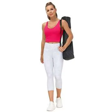 Women’s Longline Sports Bra Wirefree Padded Medium Support Yoga Bras Gym Running Workout Tank Tops(Magenta, Large)