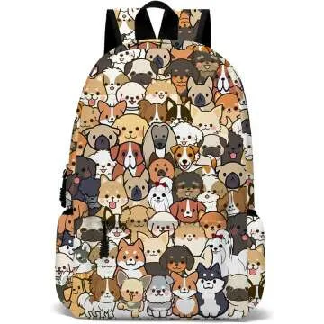Cute Dogs Backpack for Travel and Hiking