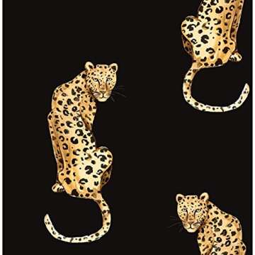 NextWall Daisy Bennett Designs Leopard King Peel and Stick Wallpaper Roll – Pale Oak Design