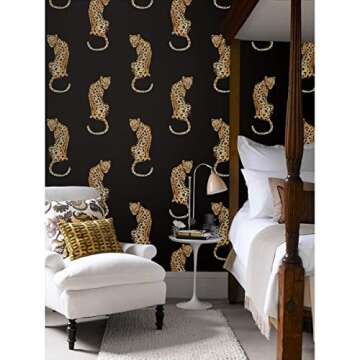 NextWall Leopard King Peel and Stick Wallpaper for Homes