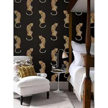 NextWall Leopard King Peel and Stick Wallpaper for Homes