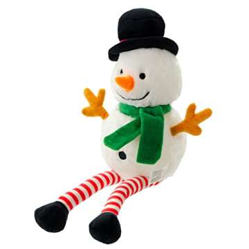 Giftable World Holiday Plush Pet Toy Fun for Christmas Designs with Squeaker Dog Chew Toy (13" Long ...