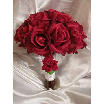 Elegant Red Flower Napkin Rings for Any Occasion